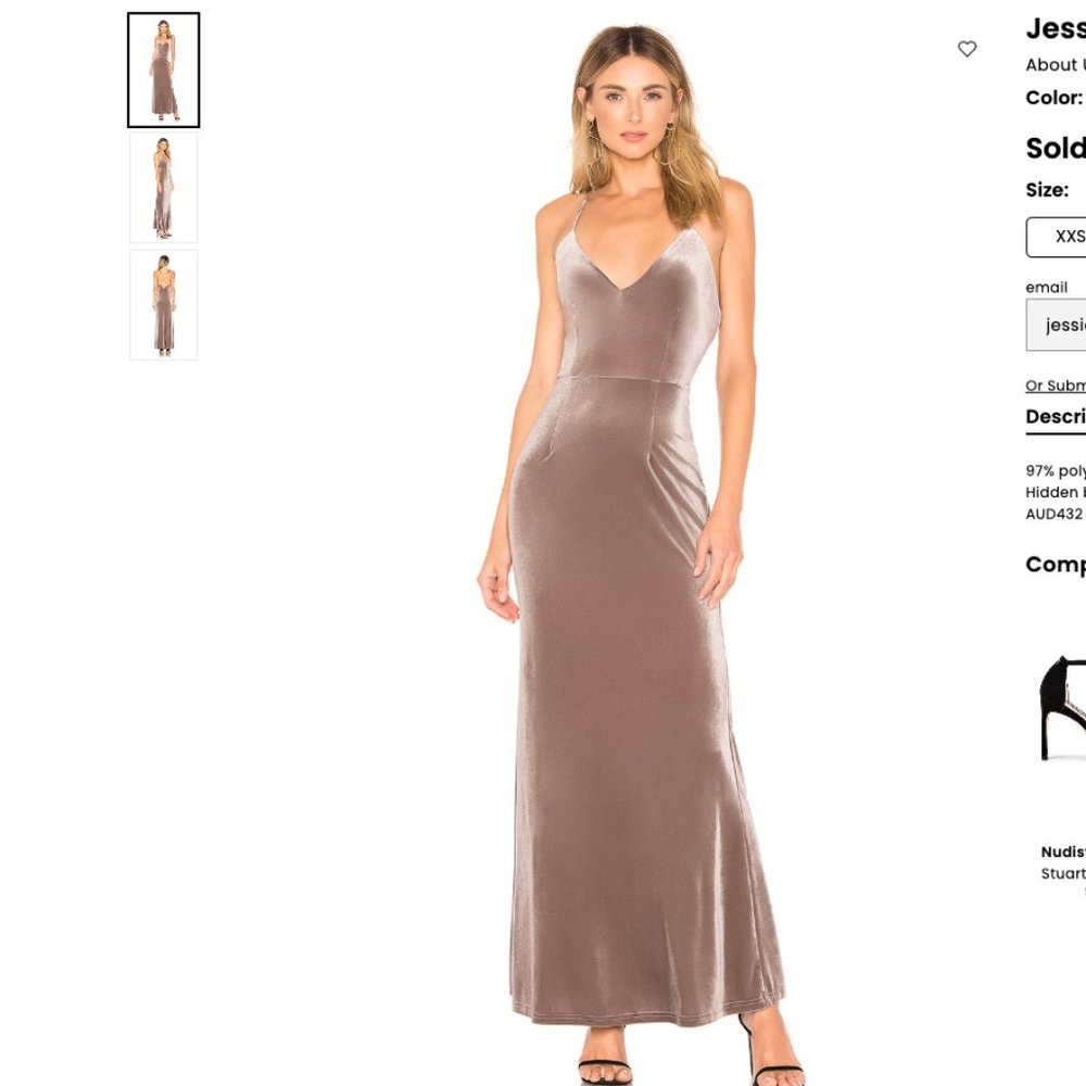 About Us Jessa Maxi Dress Grey SMALL
